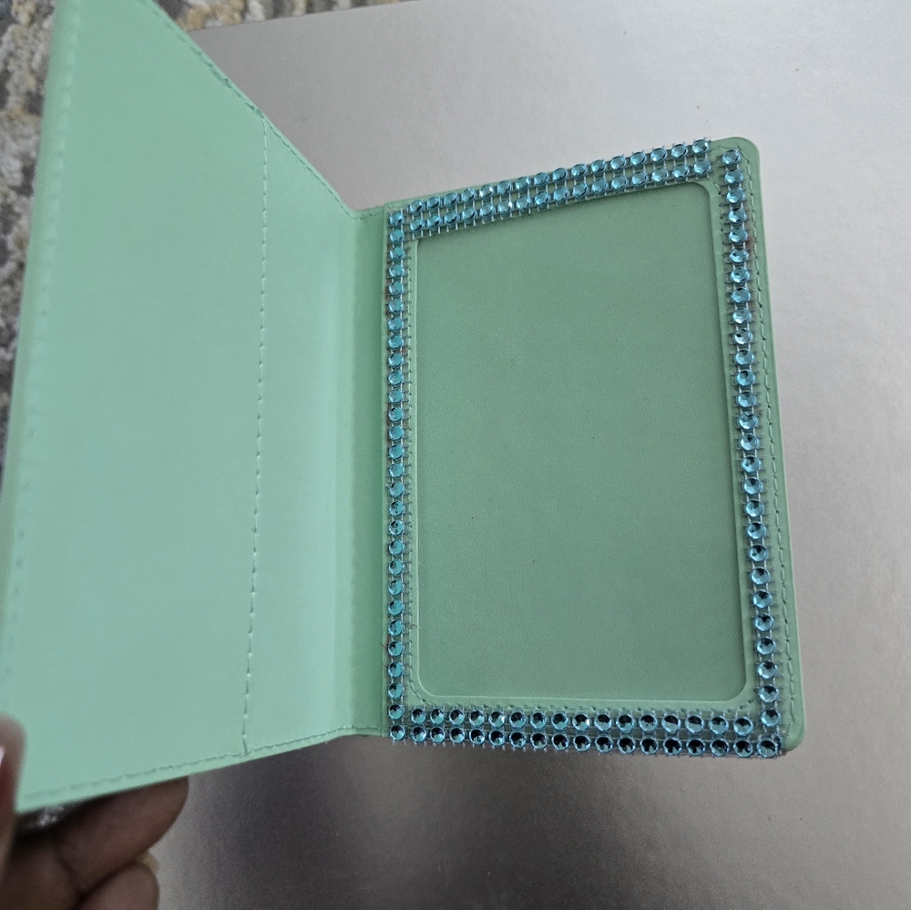 Alchemy Pink and Blue Bling Tropical Passport Case - Picture 6 of 9